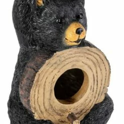 10" Polyresin Bear Birdhouse Black/Brown - Alpine Corporation -Cheap Garden Decor Store unnamed file 2727