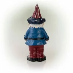 Alpine Corporation 12" Polyresin Americana Gnome with Flag Apron Bird Feeder -Cheap Garden Decor Store unnamed file 2739