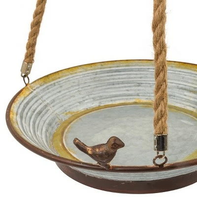 Alpine Corporation 4" Metal Tray Bird Feeder Gray/Brown 4 Alpine Corporation 4" Metal Tray Bird Feeder Gray/Brown - Image 3