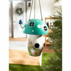 Zingz & Thingz Zingz & Thingz 23.75" Mushroom Iron Birdhouse Green 20 Zingz & Thingz Zingz & Thingz 23.75" Mushroom Iron Birdhouse Green -Cheap Garden Decor Store unnamed file 2787