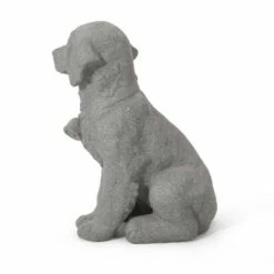Bluffton Outdoor Dog Garden Statue - Stone Gray - Christopher Knight Home -Cheap Garden Decor Store unnamed file 280