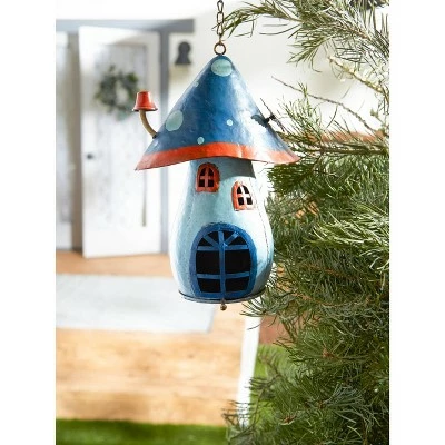 Zingz & Thingz Zingz & Thingz 25" Mushroom Iron Birdhouse Blue 12 Zingz & Thingz Zingz & Thingz 25" Mushroom Iron Birdhouse Blue - Image 10
