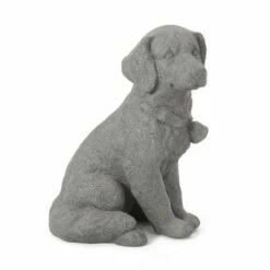 Bluffton Outdoor Dog Garden Statue - Stone Gray - Christopher Knight Home -Cheap Garden Decor Store unnamed file 281