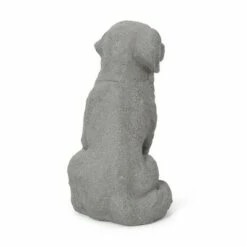 Bluffton Outdoor Dog Garden Statue - Stone Gray - Christopher Knight Home -Cheap Garden Decor Store unnamed file 283