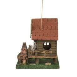 Zingz & Thingz Zingz & Thingz 8.875" Woodland Cabin Wood Birdhouse -Cheap Garden Decor Store unnamed file 2838