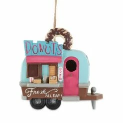 Zingz & Thingz Zingz & Thingz 7" Donut Food Truck Polyresin Birdhouse