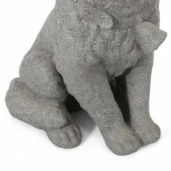 Bluffton Outdoor Dog Garden Statue - Stone Gray - Christopher Knight Home -Cheap Garden Decor Store unnamed file 286