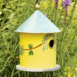 12" Iron Hand Painted Bastion Cottage Birdhouse - ACHLA Designs