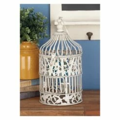 15"H Iron Bird House - White - Olivia & May -Cheap Garden Decor Store unnamed file 2933
