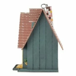 Zingz & Thingz Zingz & Thingz 12.5" Storybook Cottage Wood Birdhouse Green