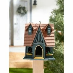Zingz & Thingz Zingz & Thingz 12.5" Storybook Cottage Wood Birdhouse Green -Cheap Garden Decor Store unnamed file 2959