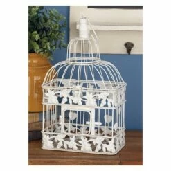 22"H Iron Bird House - White - Olivia & May -Cheap Garden Decor Store unnamed file 2988