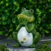 Roman 9.5" Green Frog with Daisies Outdoor Garden Statue -Cheap Garden Decor Store unnamed file 303