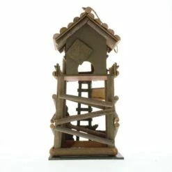 Zingz & Thingz Zingz & Thingz 13.5" Ranger Station Wood Birdhouse Brown