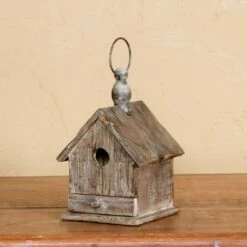 Park Hill Collection Rustic Birdhouse with Clean Out Drawer