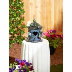Zingz & Thingz Zingz & Thingz 8" Floral Iron Birdhouse Blue -Cheap Garden Decor Store unnamed file 3078