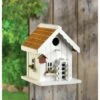 Zingz & Thingz Zingz & Thingz 7.125" Happy Home Wood Birdhouse White
