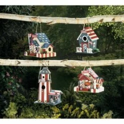 Zingz & Thingz Zingz & Thingz 8.5" Patriotic Wood Birdhouse