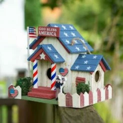 Zingz & Thingz Zingz & Thingz 8.5" Patriotic Wood Birdhouse -Cheap Garden Decor Store unnamed file 3091