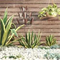 Smith & Hawken Metal Flower Garden Stake Copper - Smith & Hawken™