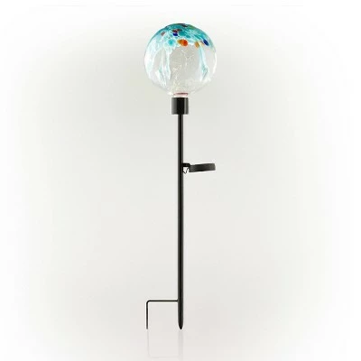 Alpine Corporation 33" Glass Outdoor Solar Globe Garden Stake with LED Lights 3 Alpine Corporation 33" Glass Outdoor Solar Globe Garden Stake with LED Lights - Image 2
