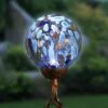 31" Solar Pearlized Glass Honeycomb Finial Resin Garden Stake Bronze - Exhart