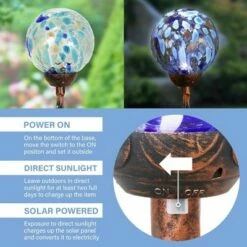 31" Solar Pearlized Glass Honeycomb Finial Resin Garden Stake Bronze - Exhart -Cheap Garden Decor Store unnamed file 3166
