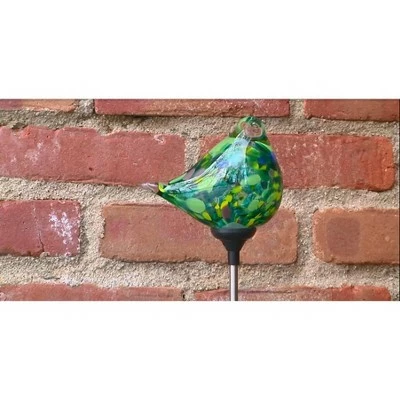 Ultimate Innovations Solar Glass Bird Garden Stake Green 4 Ultimate Innovations Solar Glass Bird Garden Stake Green - Image 2