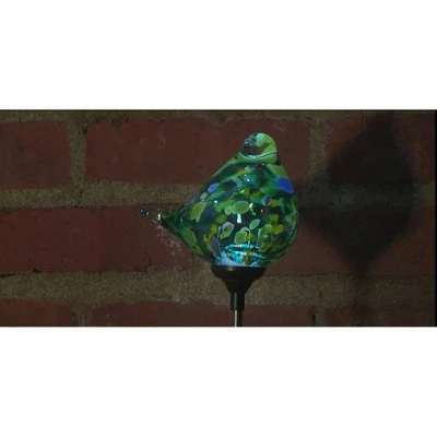 Ultimate Innovations Solar Glass Bird Garden Stake Green 6 Ultimate Innovations Solar Glass Bird Garden Stake Green - Image 4