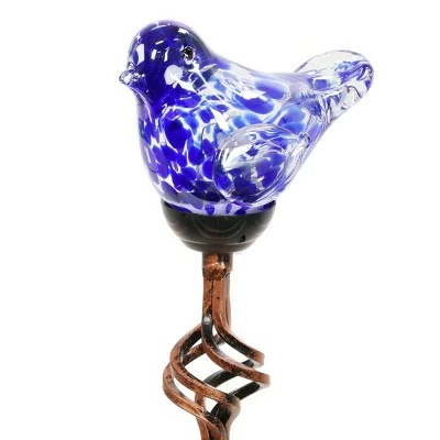 31" Solar Resin/Pearlized Glass Bird Finial Garden Stake Blue - Exhart 8 31" Solar Resin/Pearlized Glass Bird Finial Garden Stake Blue - Exhart - Image 7