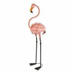 Zingz & Thingz Zingz & Thingz 42" Wrought Iron Flamboyant Flamingo Garden Stake Pink