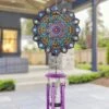 41" Metal Laser Cut Turquoise Starburst Wind Chime Spinner - Exhart -Cheap Garden Decor Store unnamed file 3245