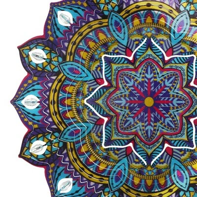 41" Metal Laser Cut Turquoise Starburst Wind Chime Spinner - Exhart 4 41" Metal Laser Cut Turquoise Starburst Wind Chime Spinner - Exhart - Image 2