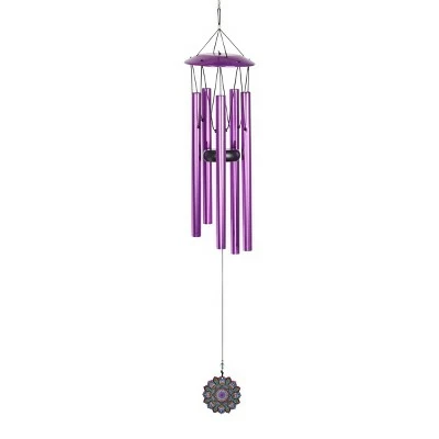 41" Metal Laser Cut Turquoise Starburst Wind Chime Spinner - Exhart 7 41" Metal Laser Cut Turquoise Starburst Wind Chime Spinner - Exhart - Image 5
