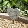 The Lakeside Collection Lakeside Pet Memorial Stake "Paw Prints" Decorative Stake for Cats and Dogs
