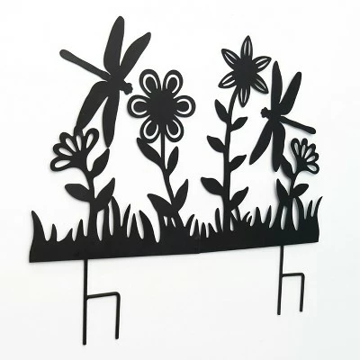 The Lakeside Collection Lakeside Decorative Black Silhouette Metal Garden Fence Stake Cut-Out 6 The Lakeside Collection Lakeside Decorative Black Silhouette Metal Garden Fence Stake Cut-Out - Image 4