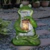 Resin and Glass Solar Garden Frog with LED Firefly Jar Statue - Exhart -Cheap Garden Decor Store unnamed file 3301