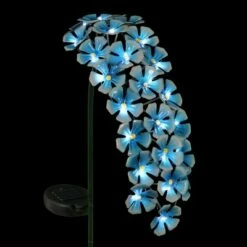 28" Solar Metal Hanging Flower Garden Stake Turquoise - Exhart -Cheap Garden Decor Store unnamed file 3321