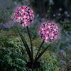 29.13" Metal Double Hydrangea Solar Stake Pink - Exhart -Cheap Garden Decor Store unnamed file 3340