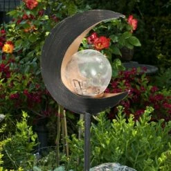 15.55" Solar Lunar Torch Stake Black - Exhart -Cheap Garden Decor Store unnamed file 3357