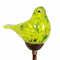 31" Solar Resin/Glass Bird Finial Garden Stake Yellow - Exhart -Cheap Garden Decor Store unnamed file 3399