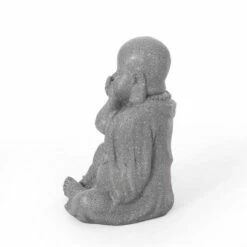 Harrod Outdoor Speak No Evil Monk Garden Statue - Stone Gray - Christopher Knight Home -Cheap Garden Decor Store unnamed file 347