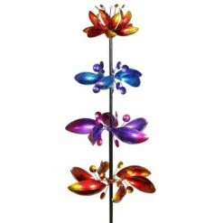 76" Kinetic Garden Stake With 4 Metal Floral Spinner - Exhart -Cheap Garden Decor Store unnamed file 3475