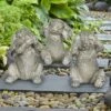 5.24" Resin No Evil Bunnies Statue Set Gray - Exhart -Cheap Garden Decor Store unnamed file 3476
