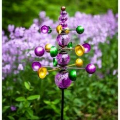 48" Metal Triple Wind Spinner Stake Purple - Exhart -Cheap Garden Decor Store unnamed file 3499