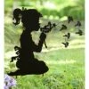 Wind & Weather Dandelion Girl Silhouette Metal Garden Stake -Cheap Garden Decor Store unnamed file 3503