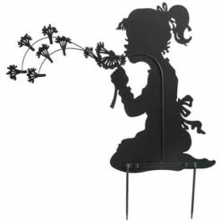 Wind & Weather Dandelion Girl Silhouette Metal Garden Stake -Cheap Garden Decor Store unnamed file 3505