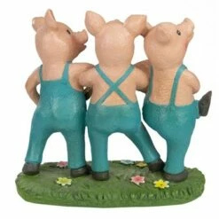 Northlight 8" Three Pigs Dancing in Blue Overalls Outdoor Garden Statue -Cheap Garden Decor Store unnamed file 36
