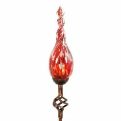 Exhart 36" Glass Solar Flame Stake Red 23 Exhart 36" Glass Solar Flame Stake Red -Cheap Garden Decor Store unnamed file 3605