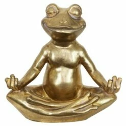 14.17" Resin Yoga Frog Statue Gold - Exhart -Cheap Garden Decor Store unnamed file 3618